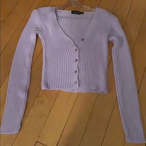 Lilac button front cardigan